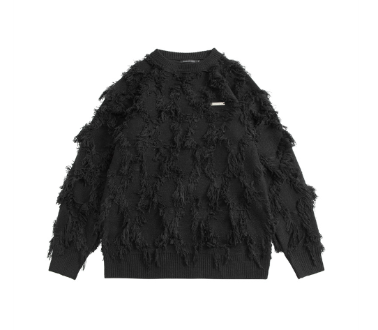Oversized Knit Jacket - Y2K Streetwear for Men