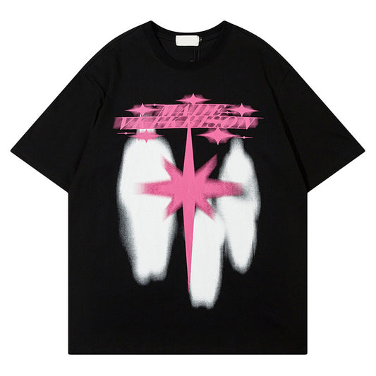 Sci-Fi Graphic Oversized Tee for Men