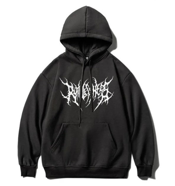 Y2K Zipper Hoodie Men's Trendy Printed  Style Gothic