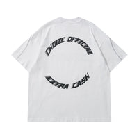 Reflective Strip Oversized Y2K Tee for Men