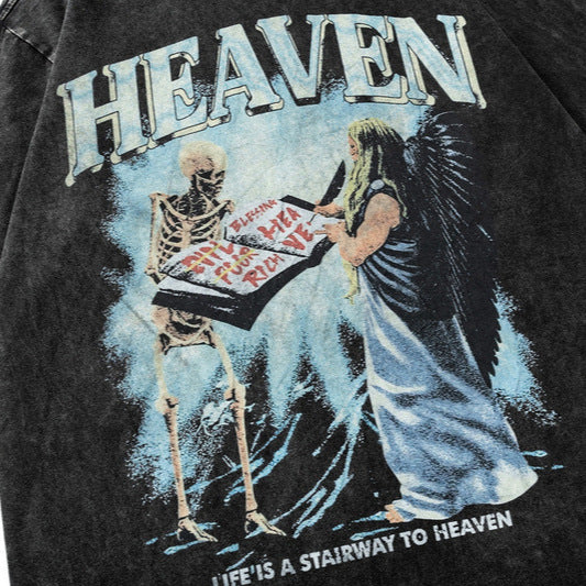 TKPA Skull Print Vintage Streetwear Unisex T-Shirt