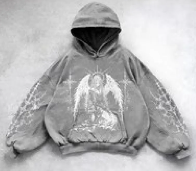 Hooded Printed Hip Hop Y2K Streetwear Sweatshirt