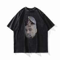 Oversized Grunge Graffiti Vintage Tee for Men