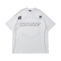 Reflective Strip Oversized Y2K Tee for Men