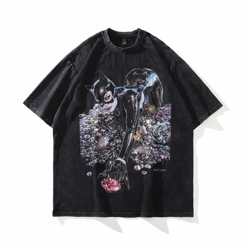 Camiseta de Grafiti Callejero Vintage para Hombre