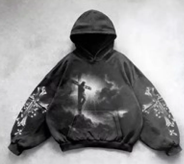 Hooded Printed Hip Hop Y2K Streetwear Sweatshirt
