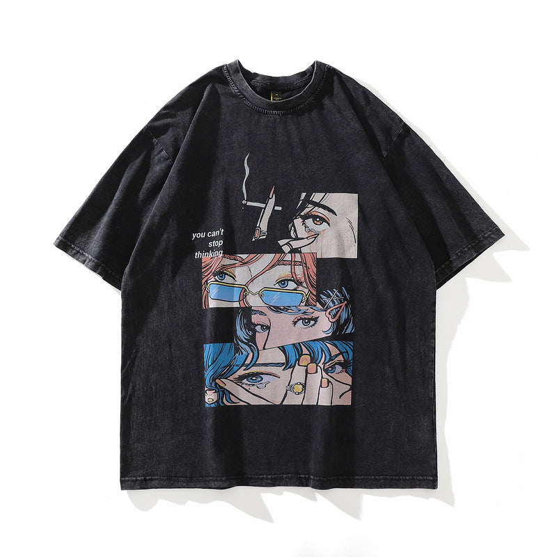 Camiseta de Grafiti Callejero Vintage para Hombre