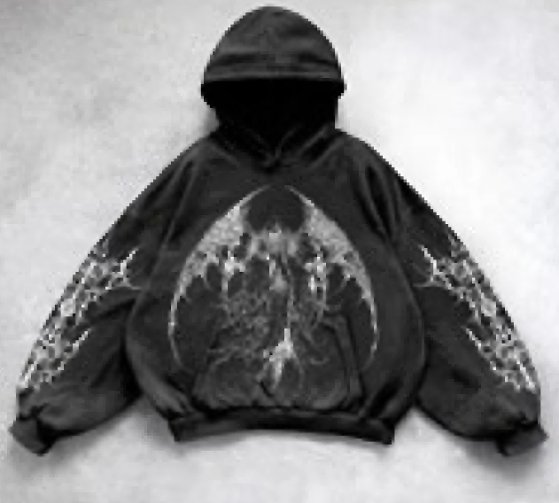 Hooded Printed Hip Hop Y2K Streetwear Sweatshirt