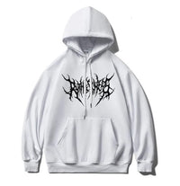 Y2K Zipper Hoodie Men's Trendy Printed  Style Gothic