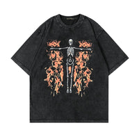 Vintage Skull Print Streetwear Tee - Unisex