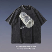 Oversized Grunge Graffiti Vintage Tee for Men