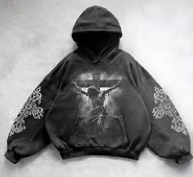 Hooded Printed Hip Hop Y2K Streetwear Sweatshirt