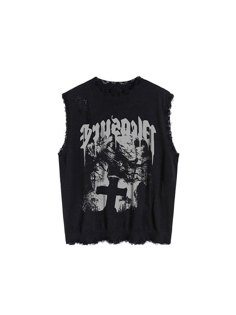 2023 Summer Gyaru Y2K Streetwear Off-Shoulder Tank Top